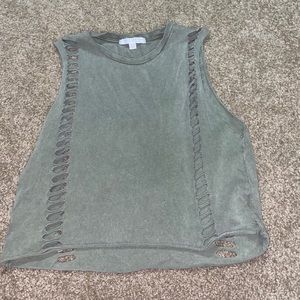 edgy cut out crop top